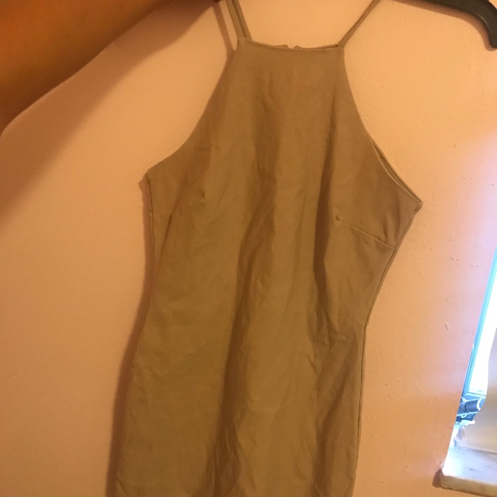 Beige mini dress